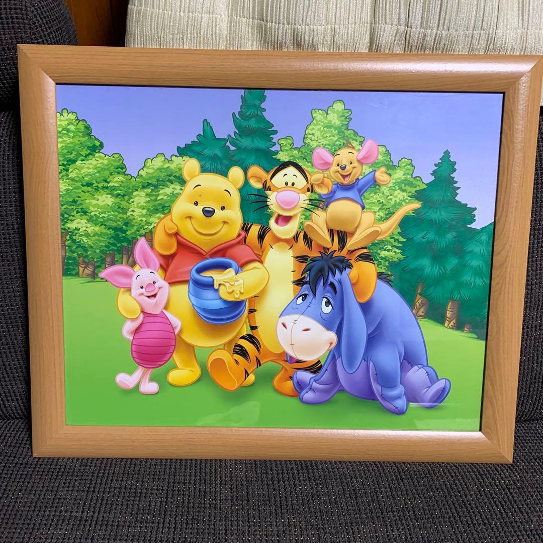 まななっとう くまのプーさん 絵画 木製フレーム ディズニー アート