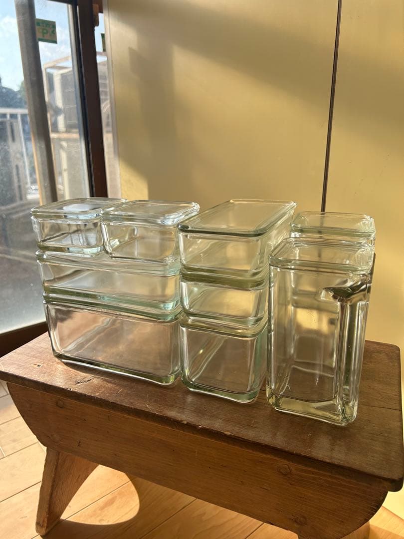 Wilhelm Wagenfeld Kubus C ガラスコンテナ　容器
