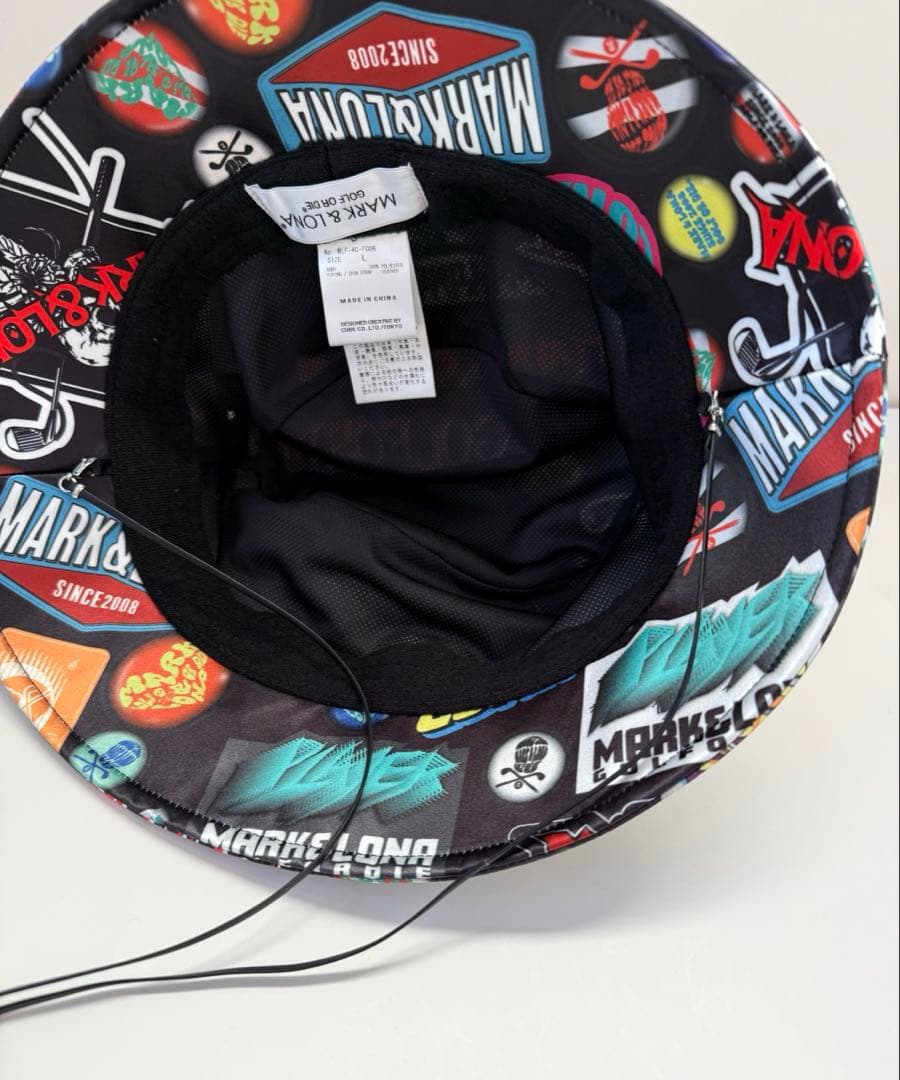 美品 ★ MARK&LONA バゲットハット 帽子 マーク&ロナ 正規品 黒