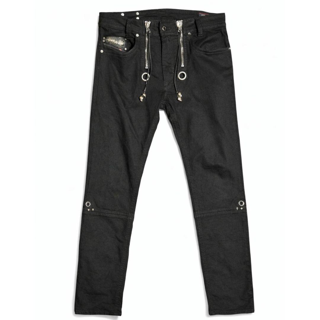 archive vkei DIESEL スカルロックブラックジョグジーンズ