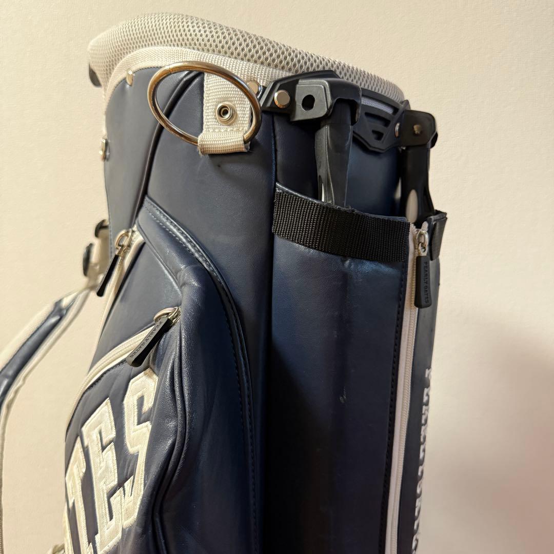 パーリーゲイツ　キャディバッグ　ショルダー式　スタンド式　軽量　紺　ネイビー