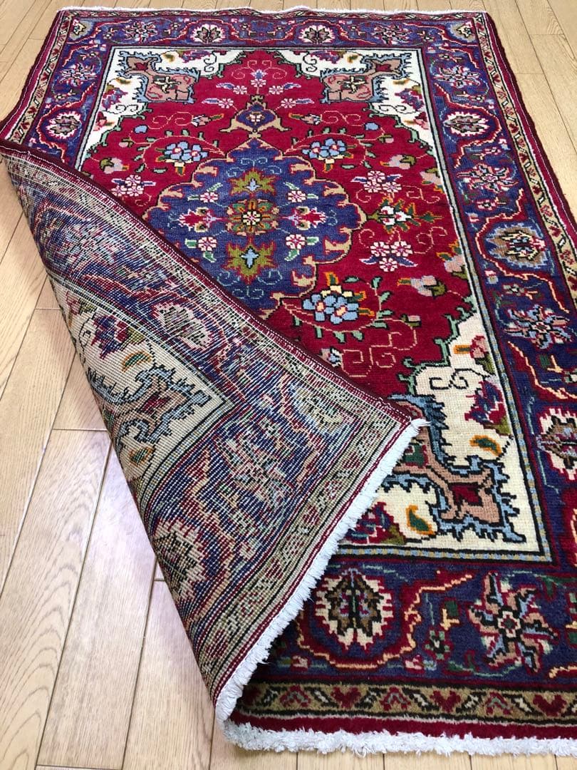 ペルシャ絨毯 ヴィンテージラグ 145×95cm 手織り オールドpersia