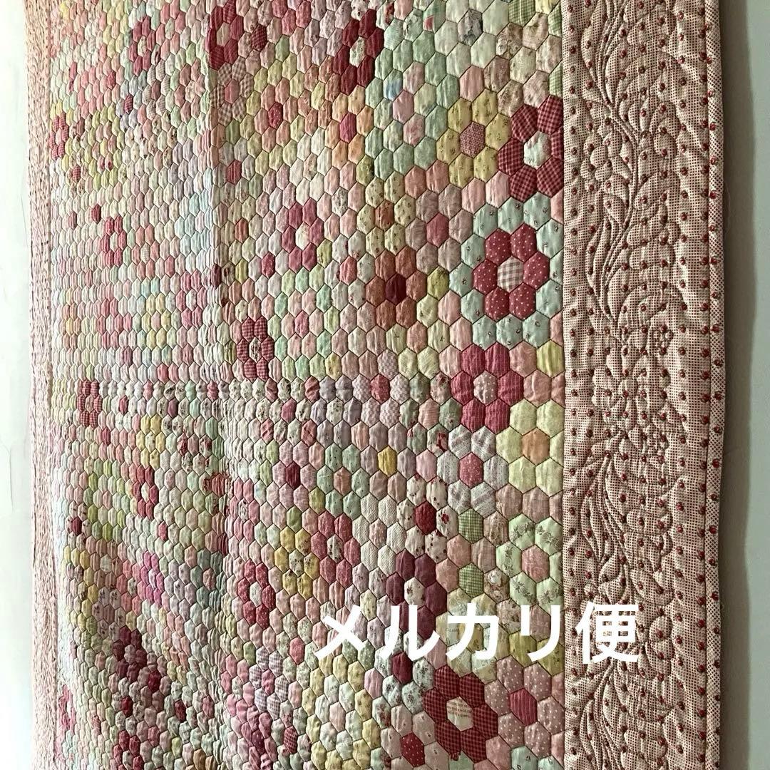 ハンドメイド ヘキサゴン ベッドカバー タペストリー
