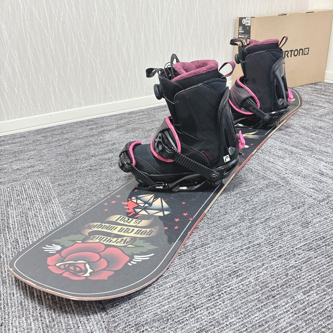 超豪華❗️サロモン/HEAD レディース スノーボードセット★143cm+ブーツ付