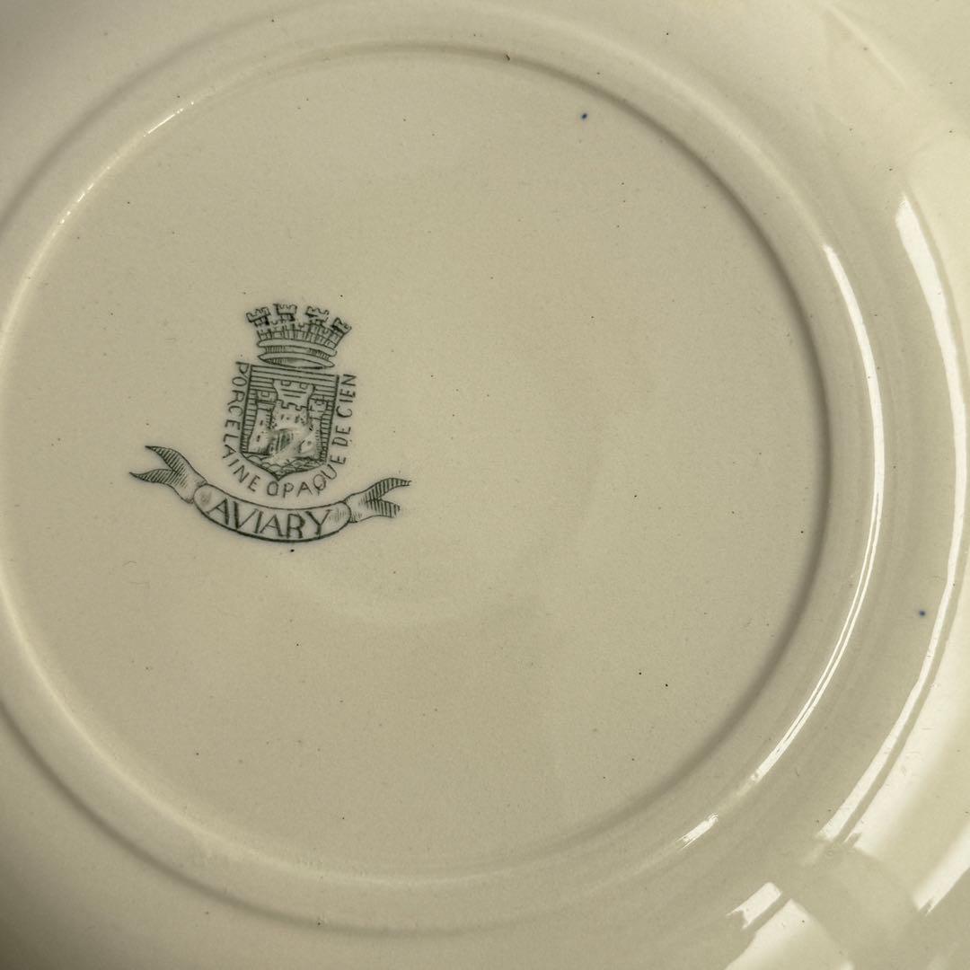 美品　フランスアンティーク　Gien AVIARY ディナープレート