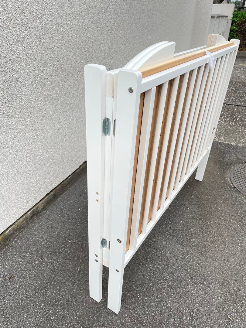 【美品・送料込】ワンタッチハイベッド パル 石崎家具 日本製 ベビーベッド