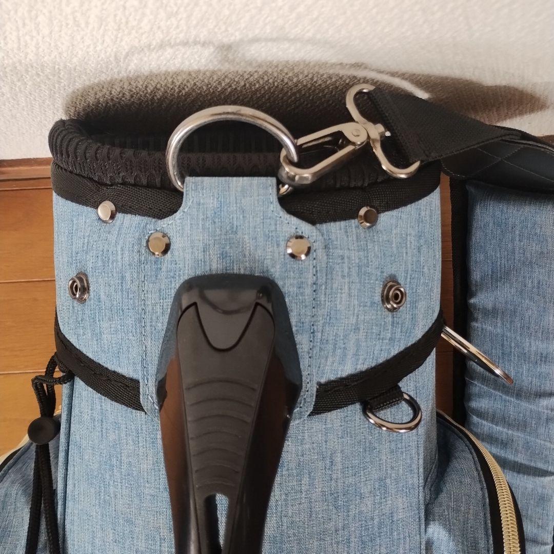 て*ぃ様 デニム風キャディーバッグ セルフスタンドバッグ付き