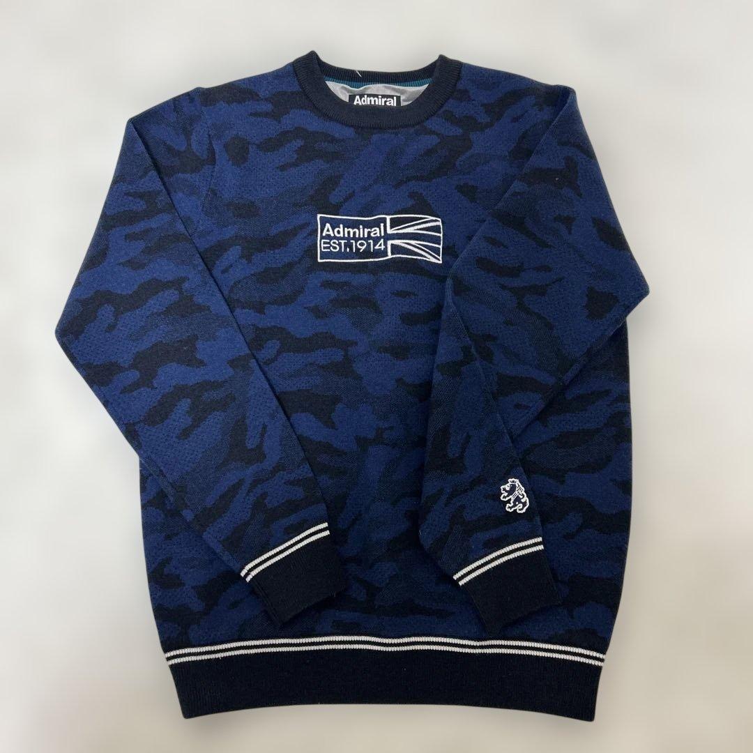 Admiral アドミラル カモ柄 クルーネックニット セーター ADMA293