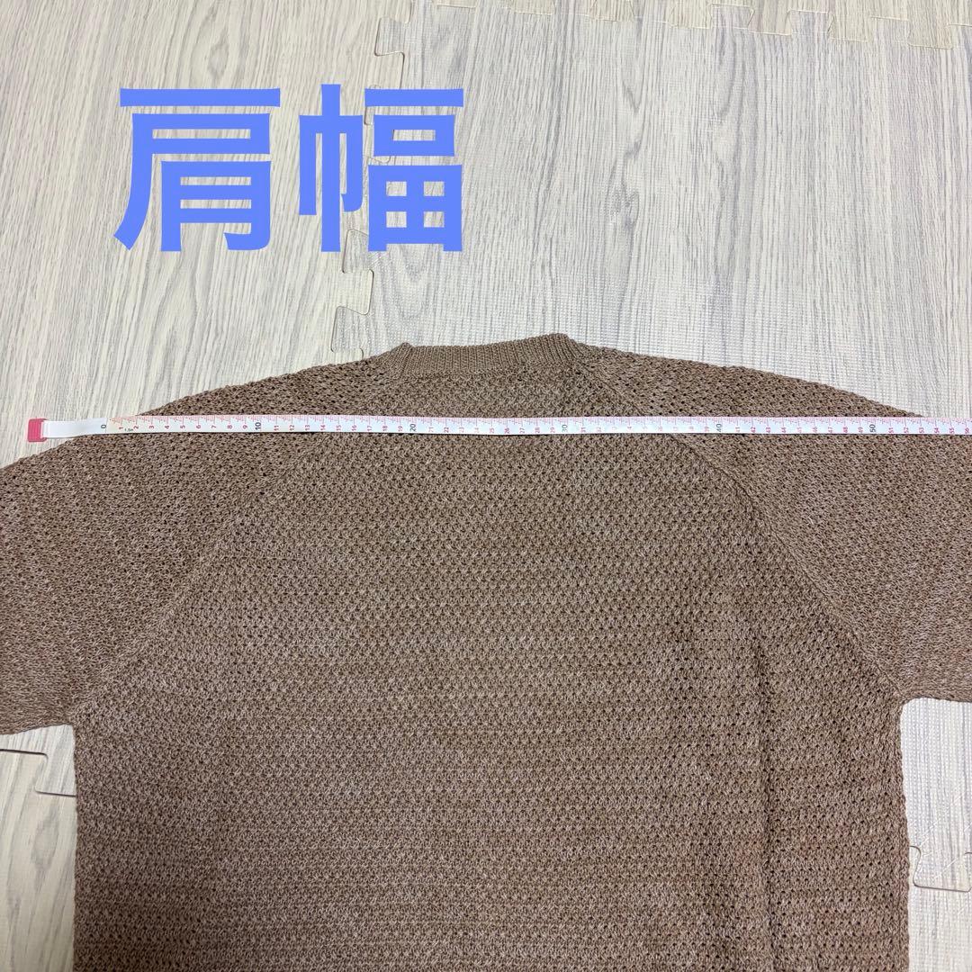 ザノーネ 綿麻混合ニット セーター 濃いめのベージュ サイズ50 スローウェア