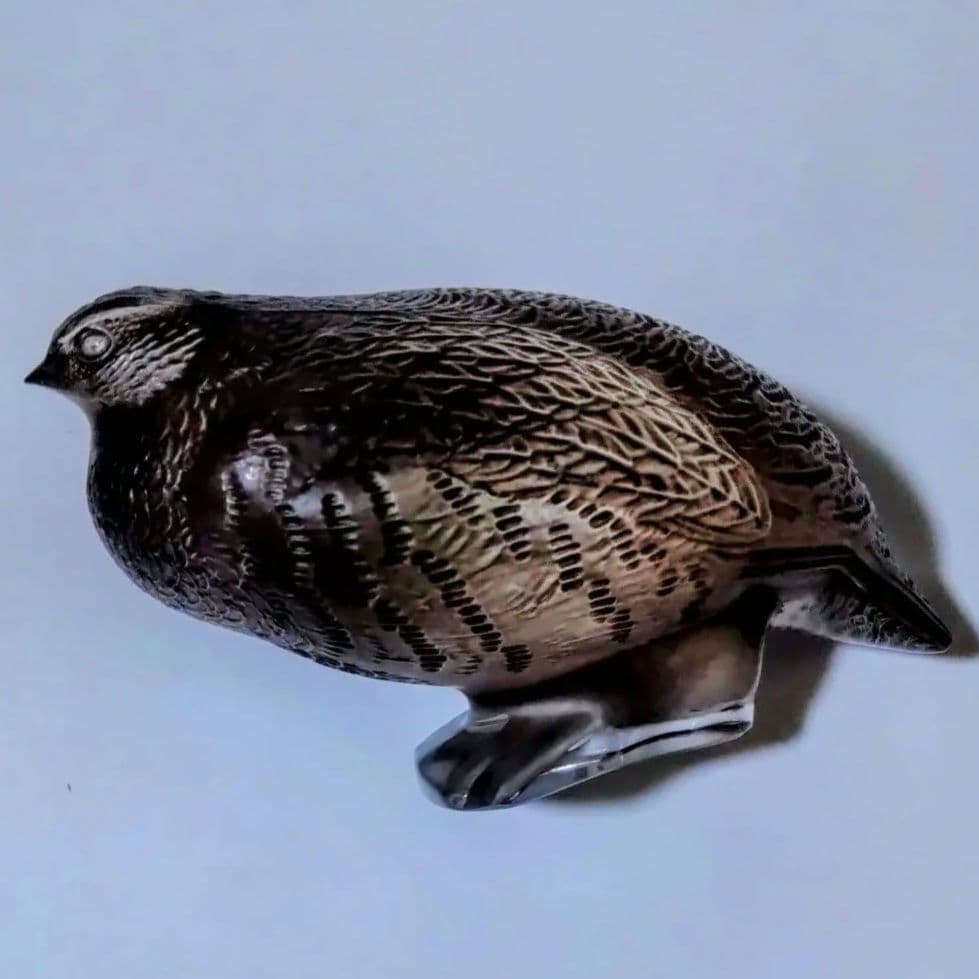 ルネ　ラリック　R LALIQUE　ウズラ　置物　オブジェ　クリスタル