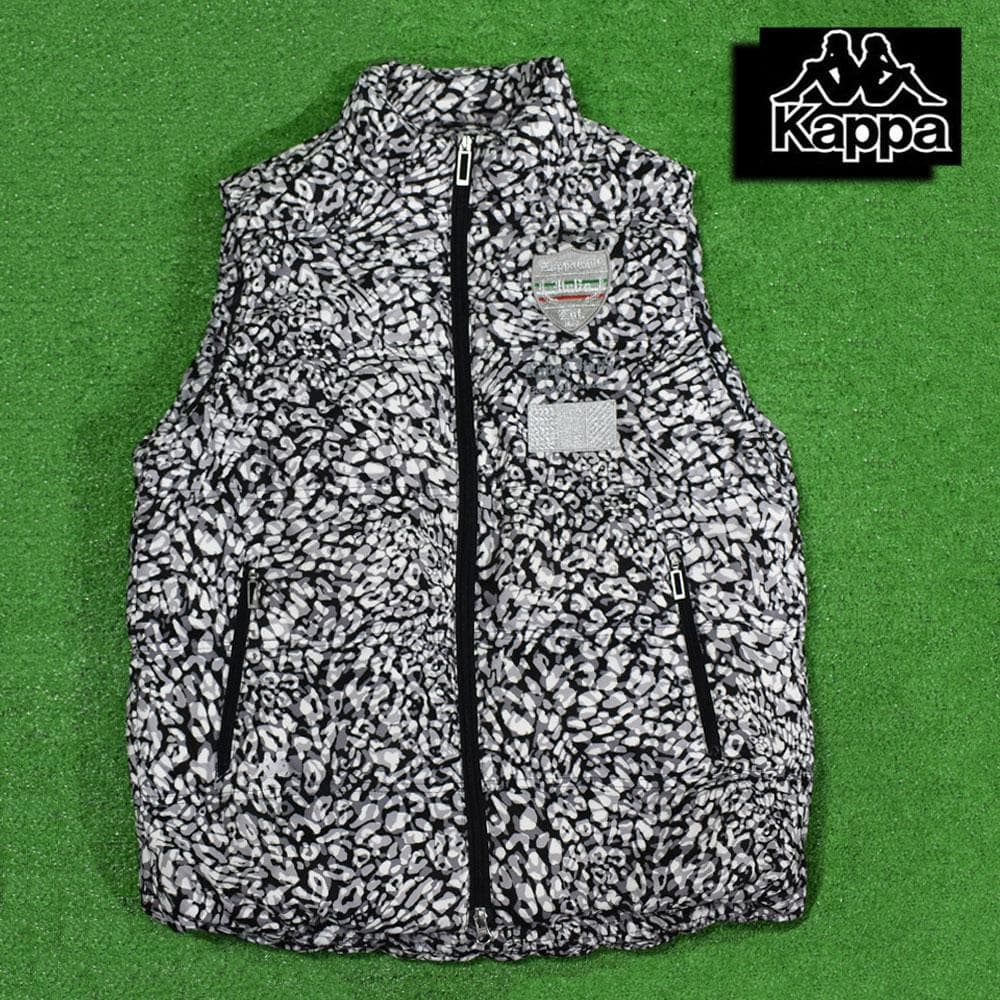 kappa/カッパ ゴルフ ダウンベスト【黒/白/灰/LL】美品！