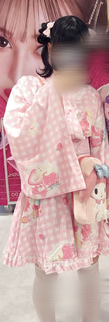 To Alice いちごギンガムチェック ピンク 浴衣 S 浴衣ドレス 地雷系