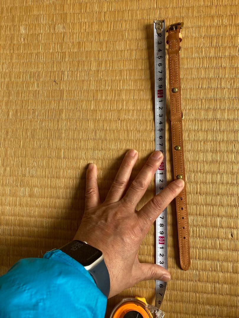 りこまる　茶色レザー モノグラム ハーネスリード