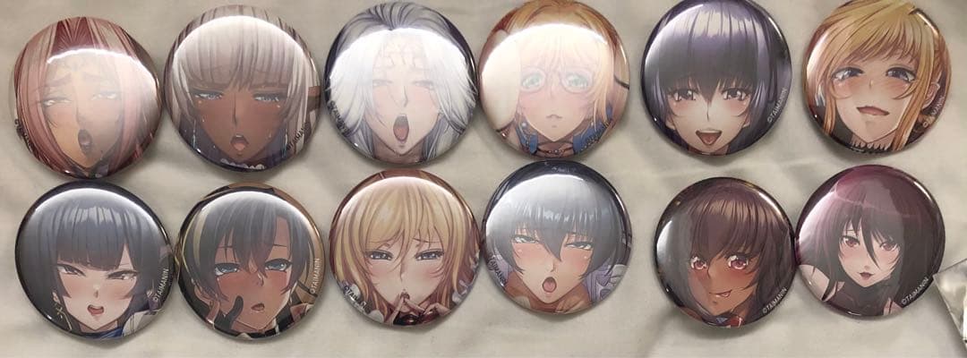 コミケc107 対魔忍RPGX デレ顔　ヒロイン　缶バッジ　12種