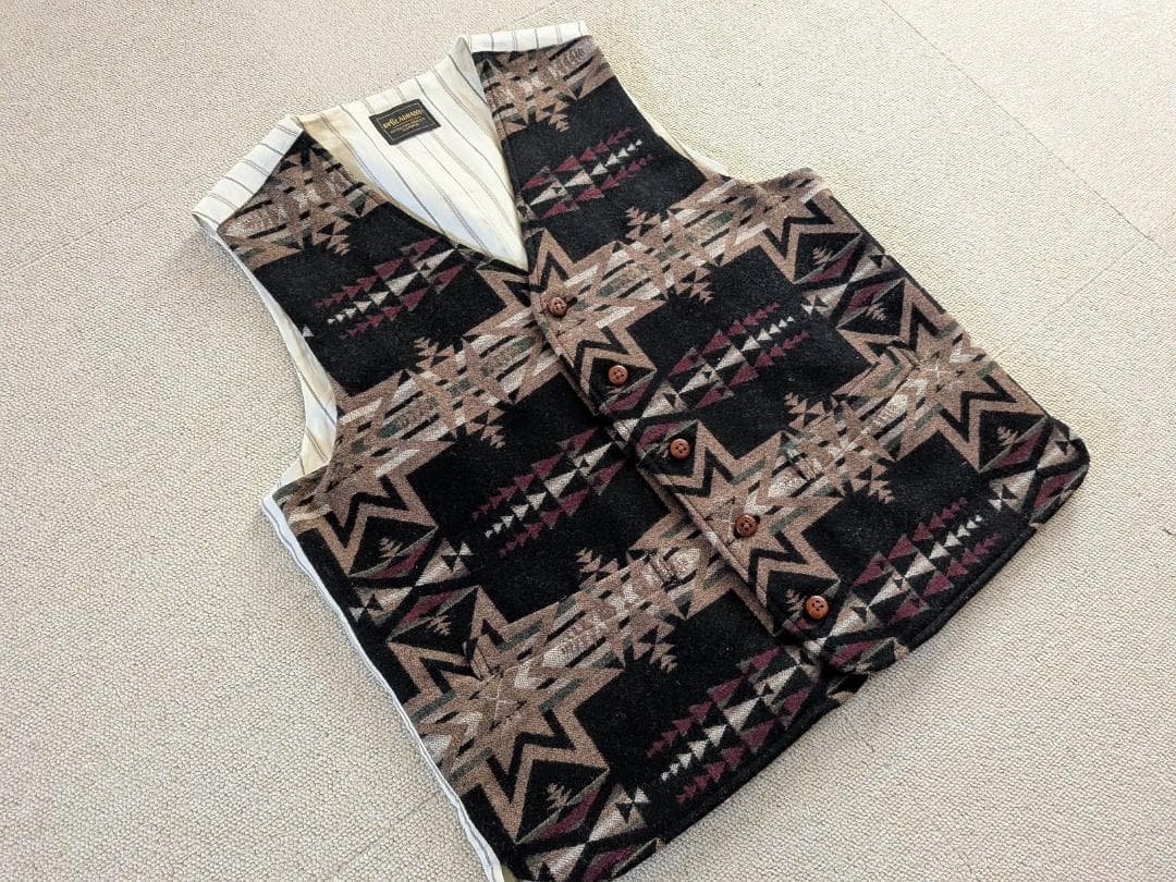 グラッドハンド スピリッツ ベスト ネイティブ柄 ワークベスト L 40 日本製
