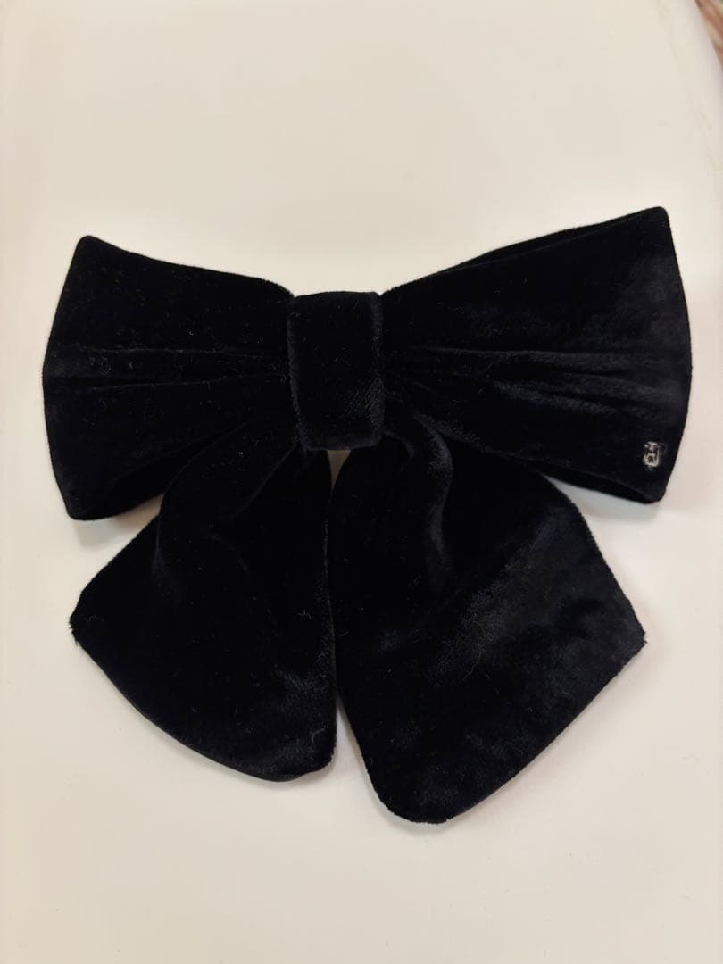 アレクサンドルドゥパリ　黒　ベルベットリボンヘアアクセサリー