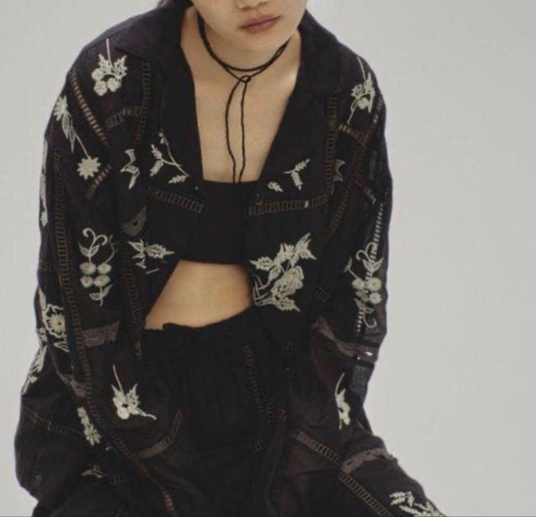 トップス todayful Embroidery Patchwork Shirts