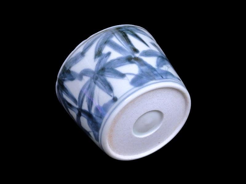 古伊万里　染付　竹笹の図　蕎麦猪口　D372AS-fbue