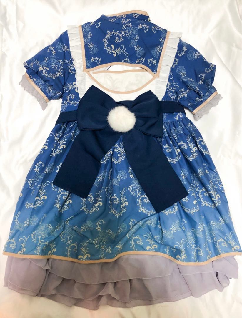 【6点SET】新品 to Alice パンダチャイナメイドワンピース ブルー