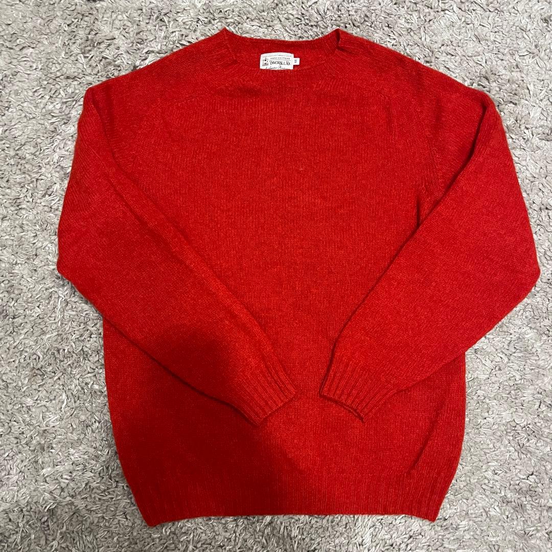 （専用）Inverallan シェットランドウールセーター 44 レッド