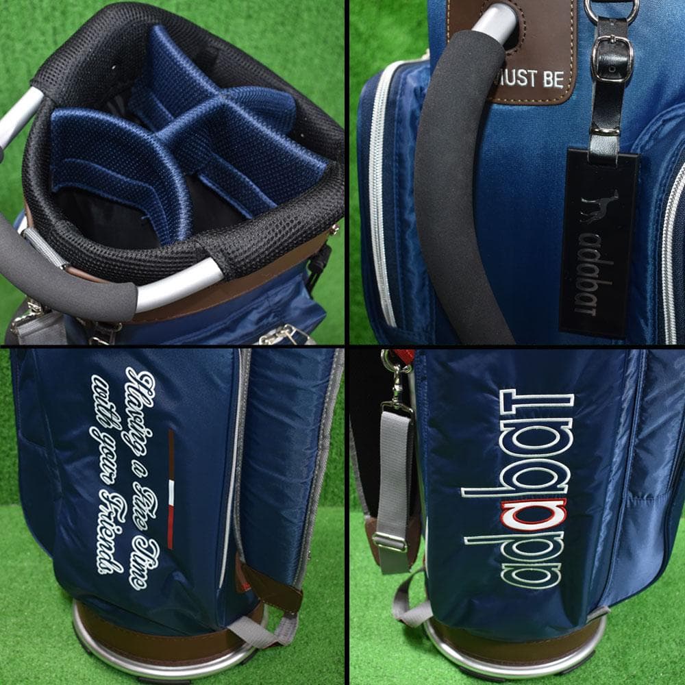 は*く様 adabat/アダバット キャディバッグ9型【ネイビー】美品！