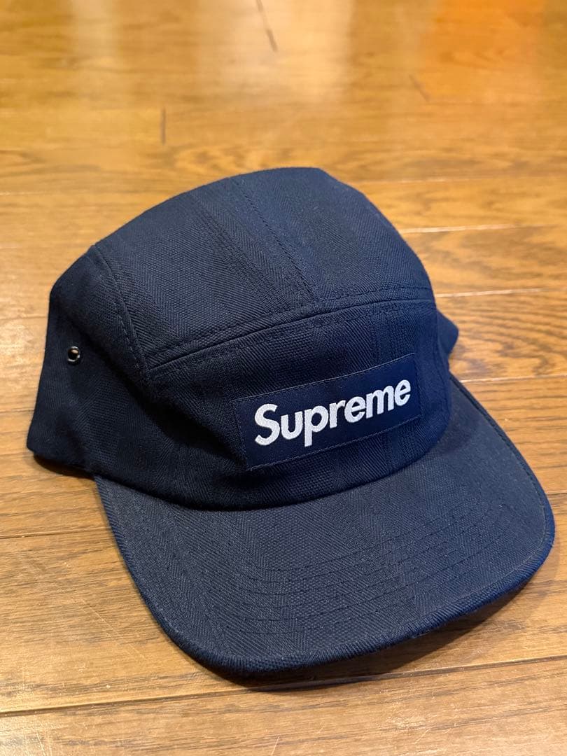 Supreme ネイビー 5パネルキャップ