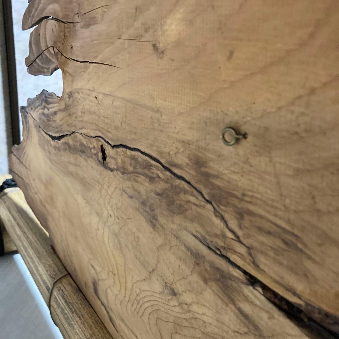 「月雪花」扁額、結界、風炉先、衝立、杉銘木、ゴマ竹、古物