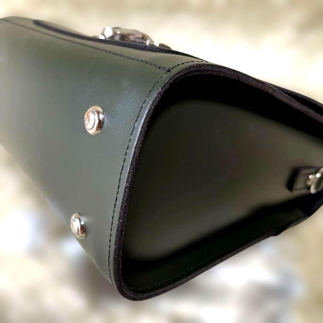 ザッチェルズ 2WAYショルダーハンドバック　英国製レザー　シュガーキューブ