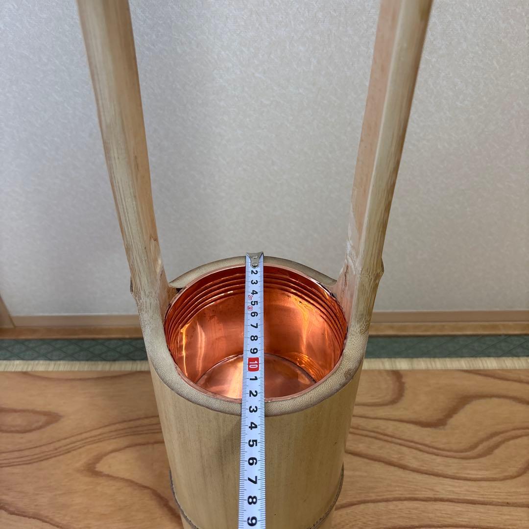 86 美品　根なし　二重切り　二重切　 生け花　竹花入れ　華道具