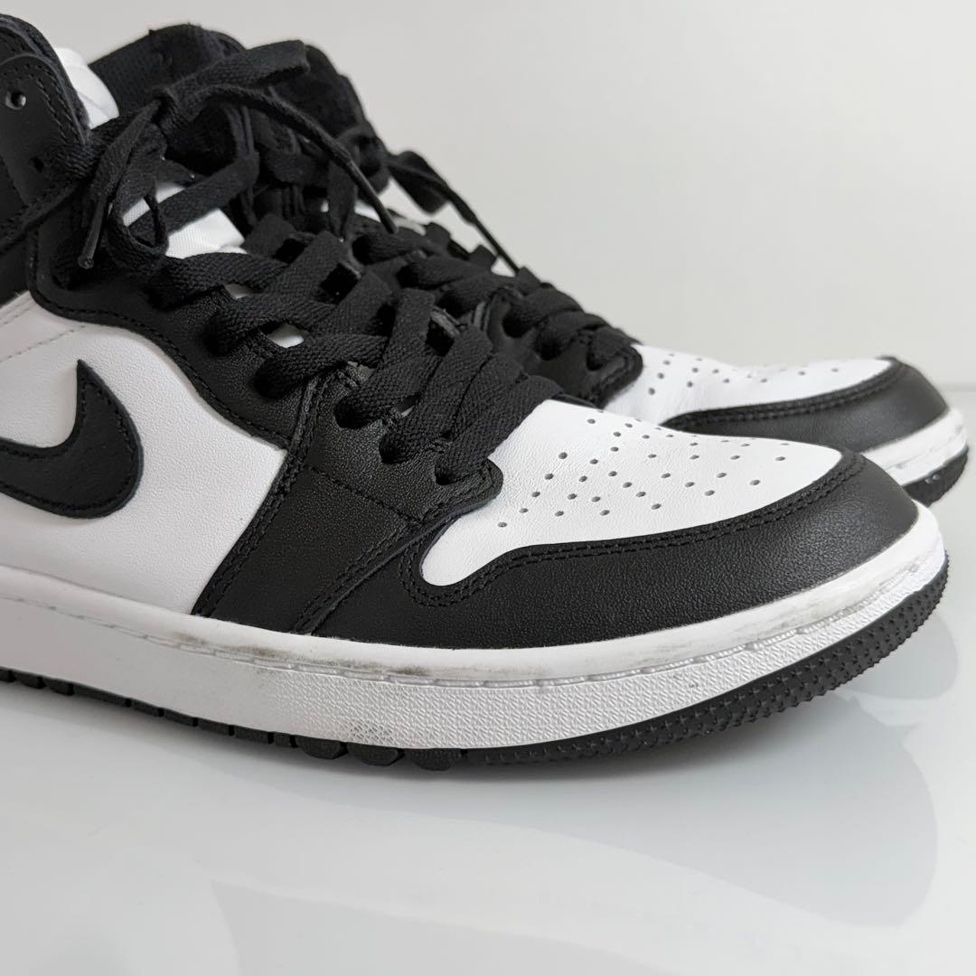 【正規品】NIKE エアジョーダン1 ハイ ゴルフ スニーカー 27cm 白 黒