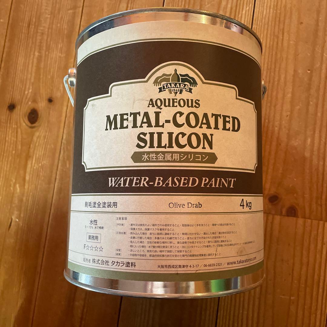 未使用　タカラ塗料　自動車　オールペン用　4kg 水性　オリーブドラブ