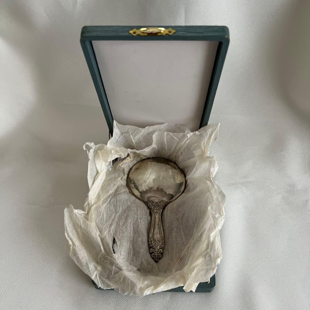 アンティーク　ハンドミラー　SILVER刻印