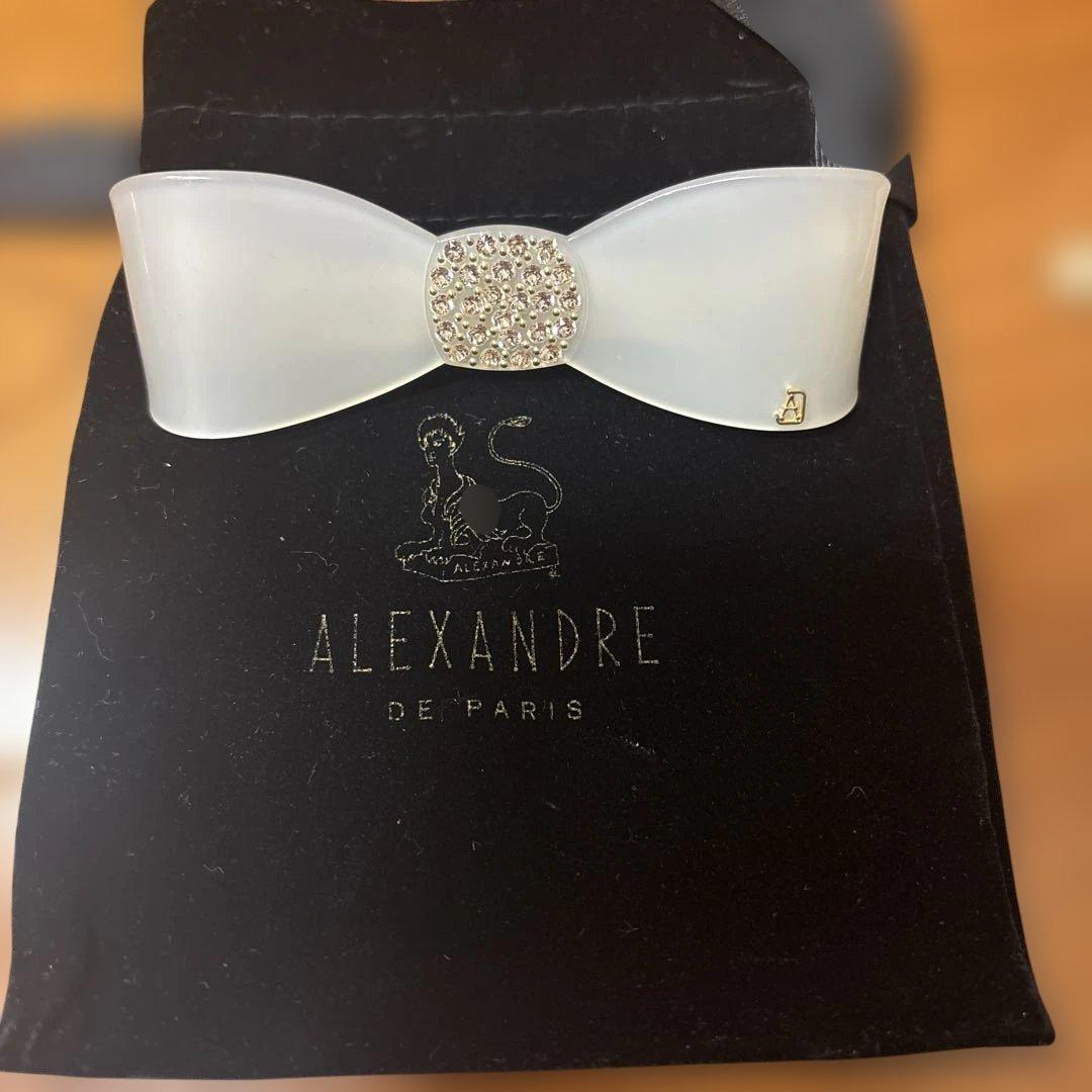 定番　人気　アレクサンドルドゥパリ　スワロフスキー　リボン　バレッタ