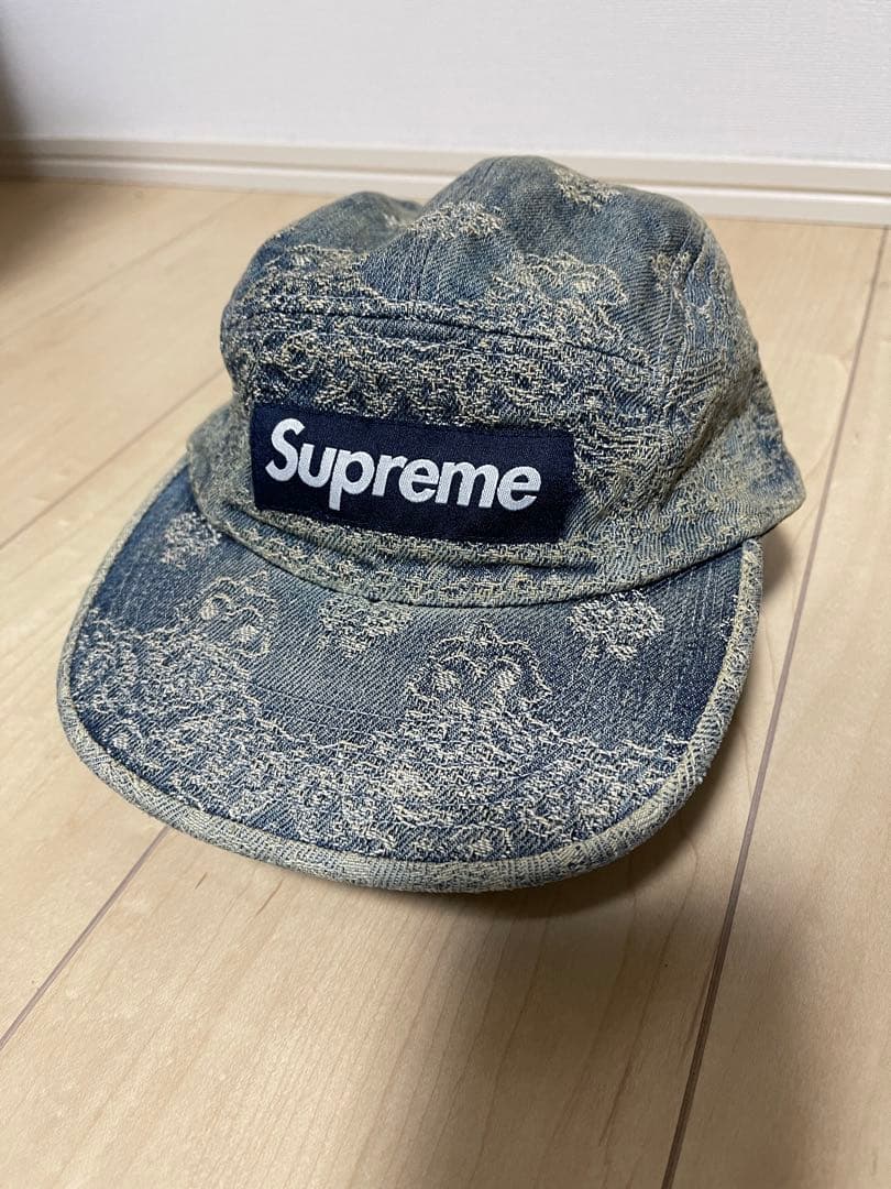 帽子 Supreme Bandana Jacqurd Denim Camp Cap