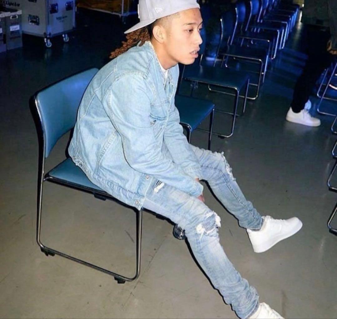 mnmlスキニーダメージパンツ 28