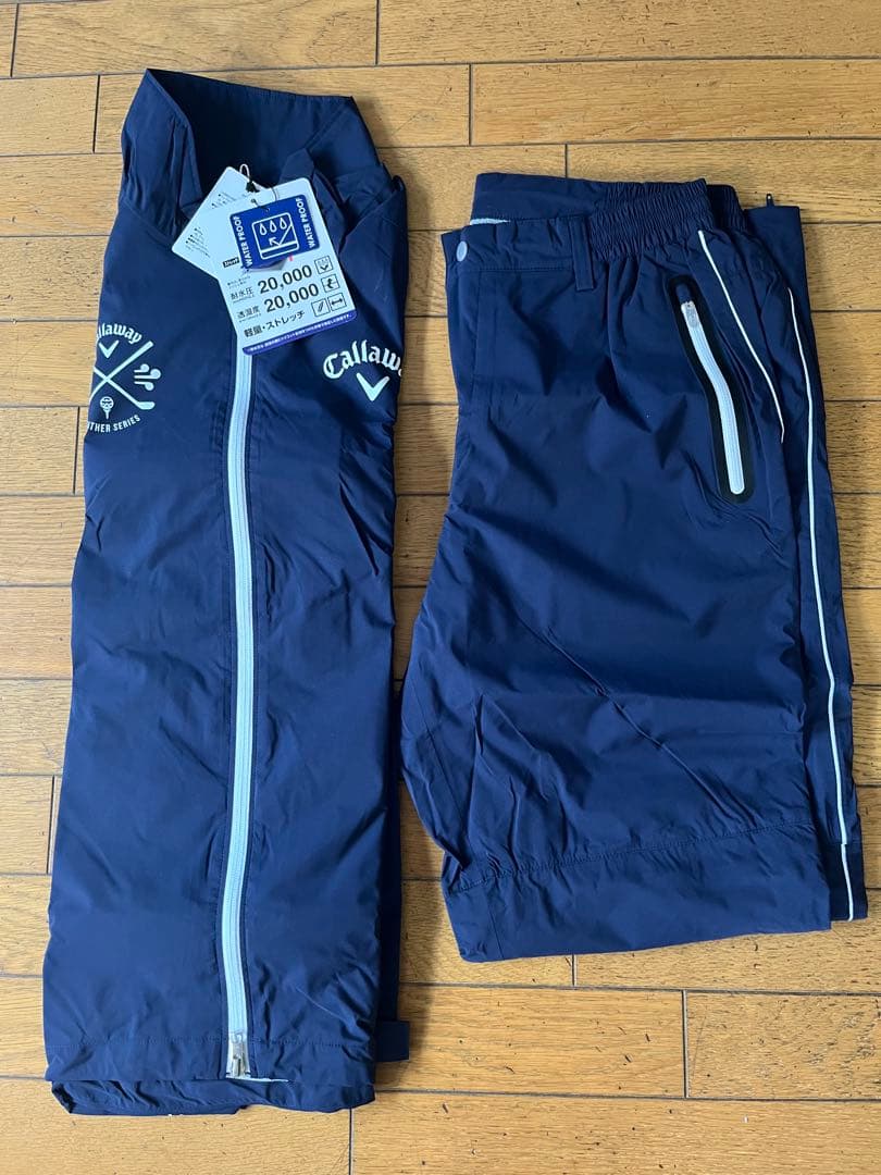 【Callaway】 レインウェア ネイビー×レッド