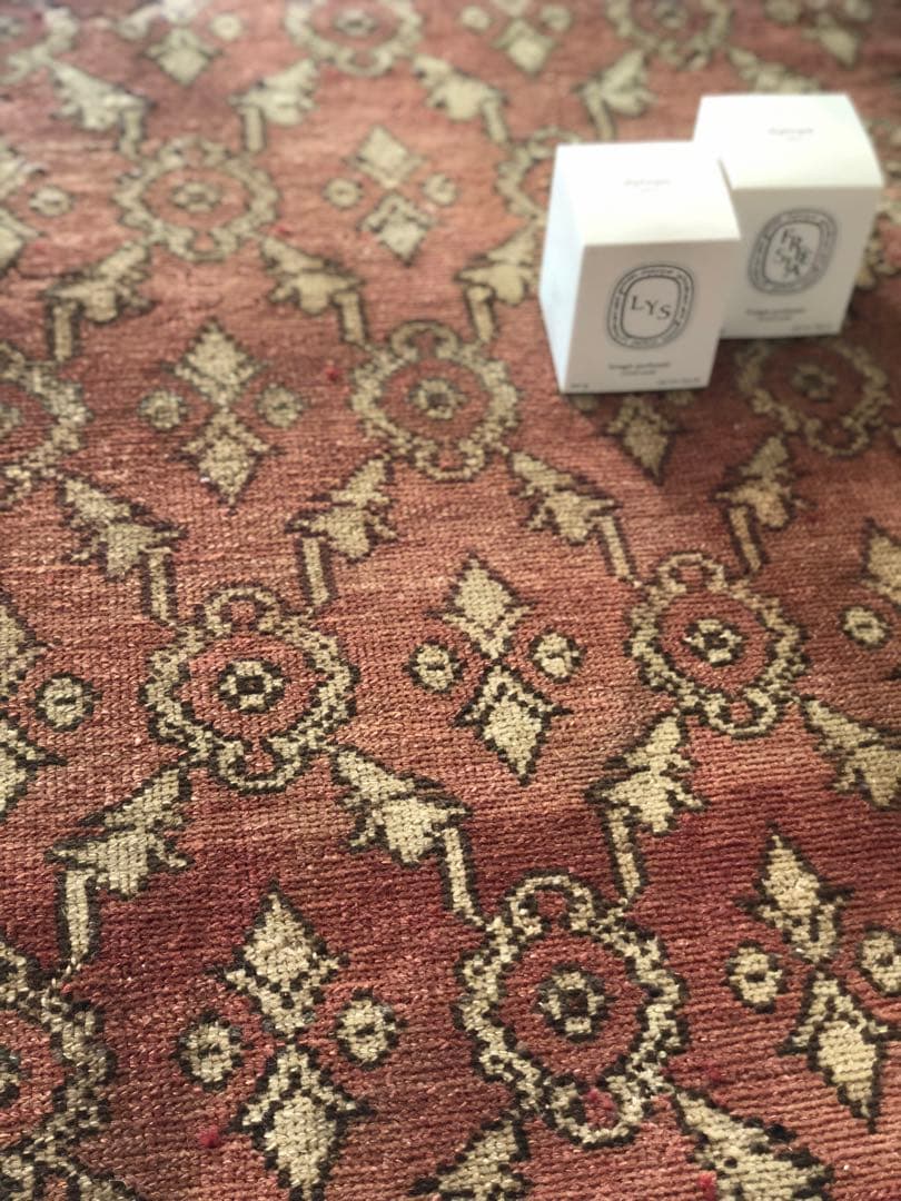 ヴィンテージラグ　ジオメトリック　幾何学　トルコ　アナトリア　オーバーダイ