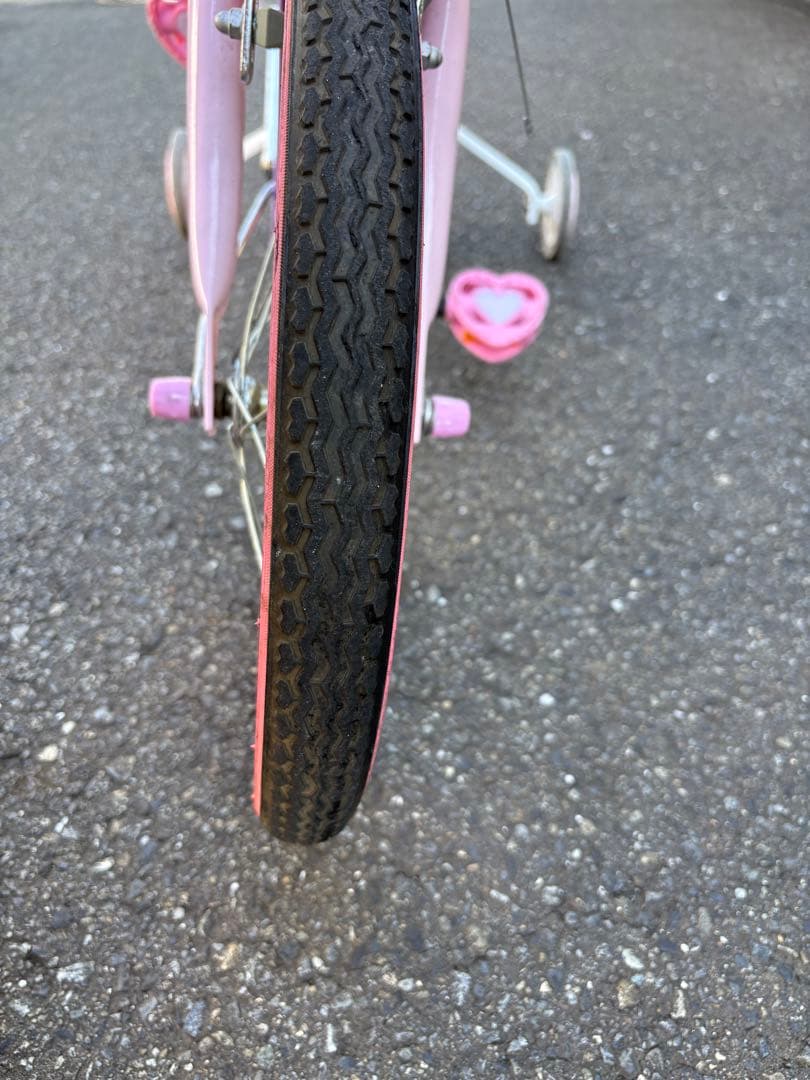 みぃ【室内保管】ソフィア　幼児用　自転車 補助輪付き　18センチ　中古品