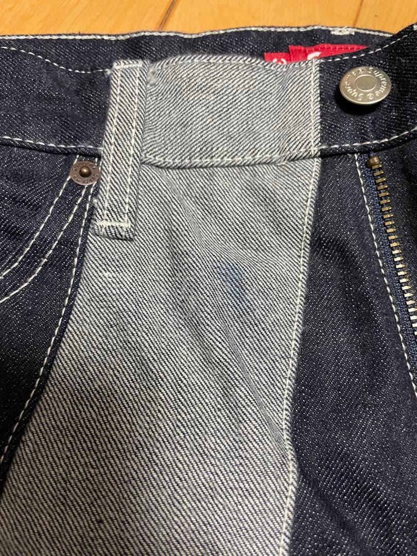 【美品】Supreme Paneled Stripe Baggy Jean 32