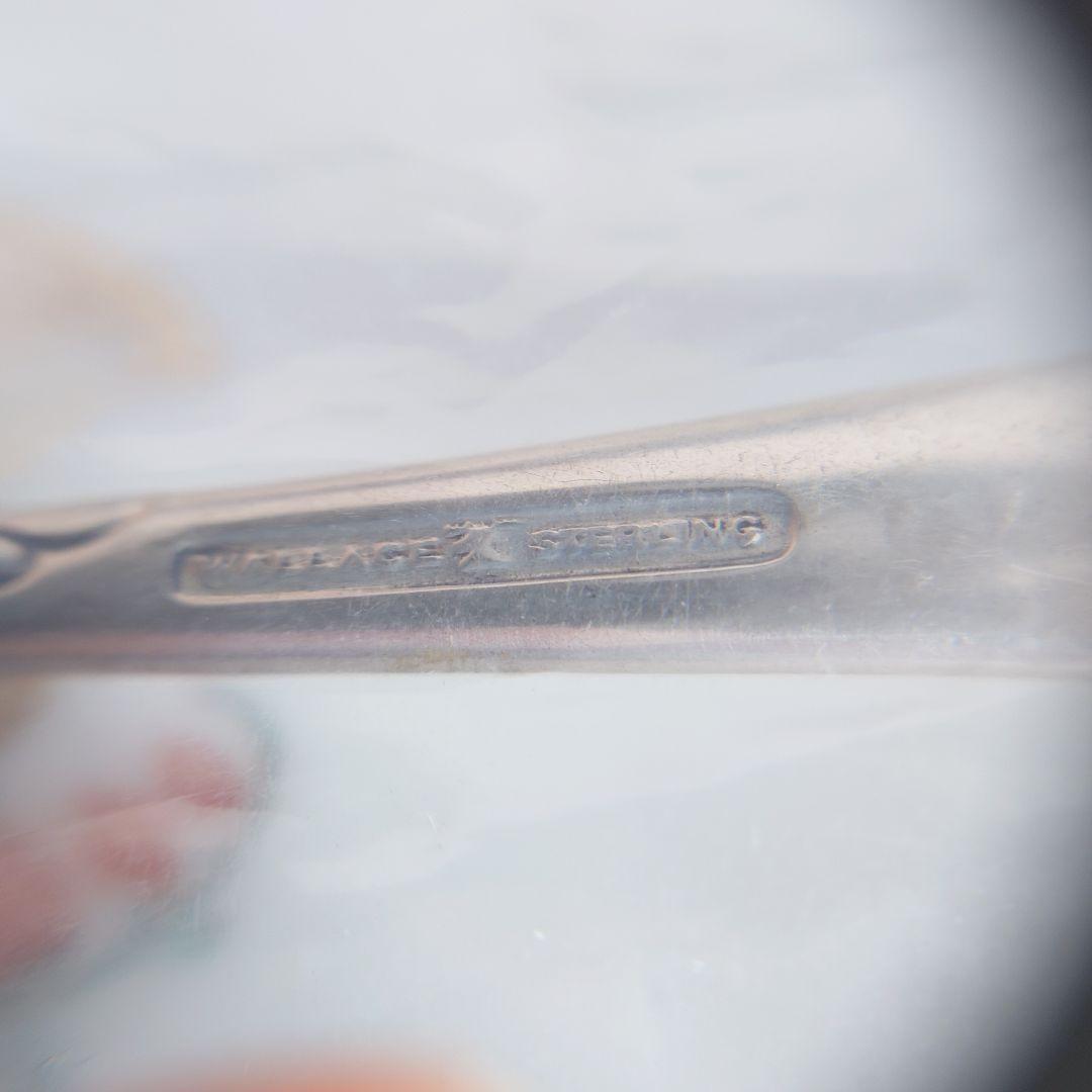 アメリカ　Wallace　純銀　Stirling　スターリングシルバー　フォーク