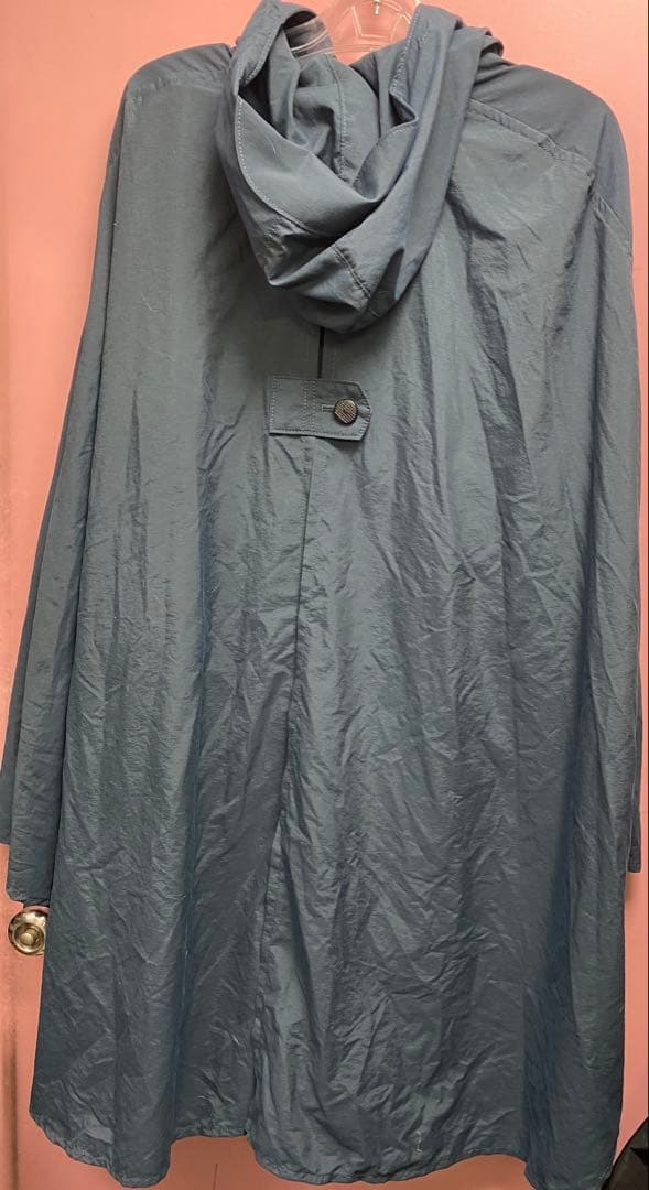 ポスタルコ　postalcoダークブルー 男女兼用レインポンチョ