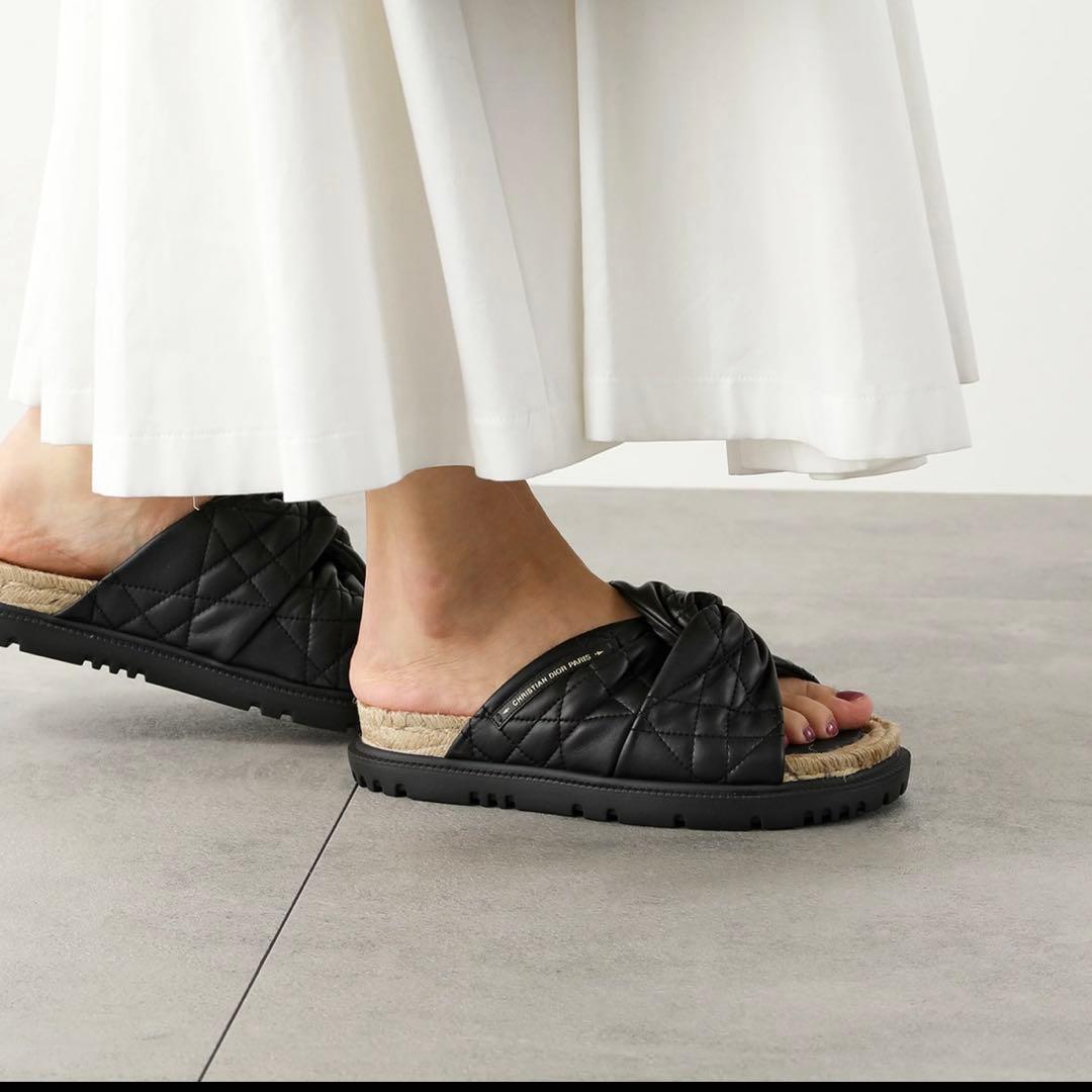 【美品】Dior ディオール サンダル カナージュ ツイスト　24.5/38.5