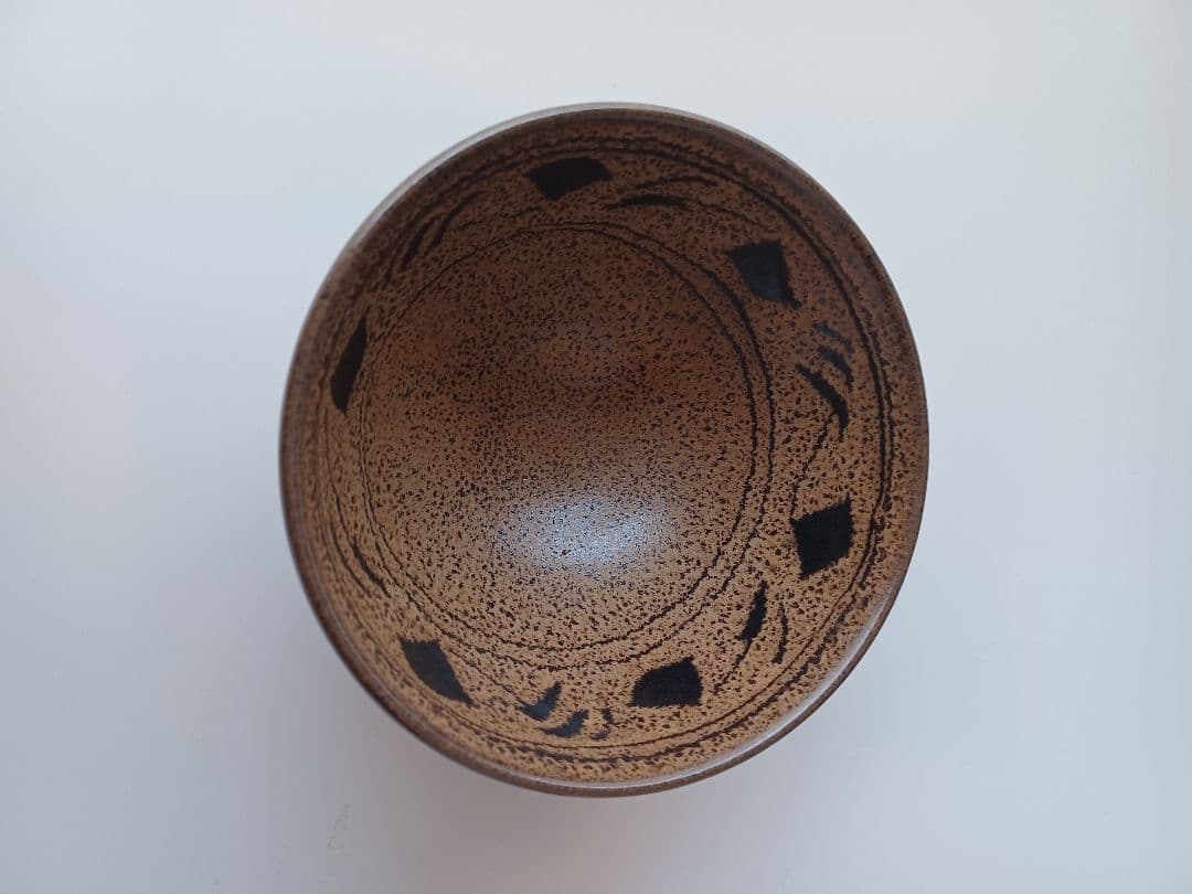 天目茶碗　蓬莱窯　お庭焼　抹茶茶碗　お稽古　お点前　木箱入　記念品　シック