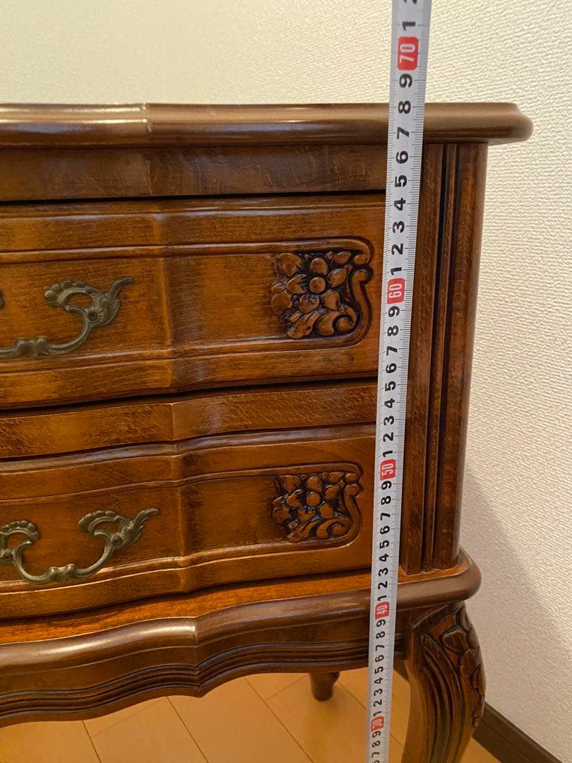 猫脚　美品　ブラウン木製キャビネット