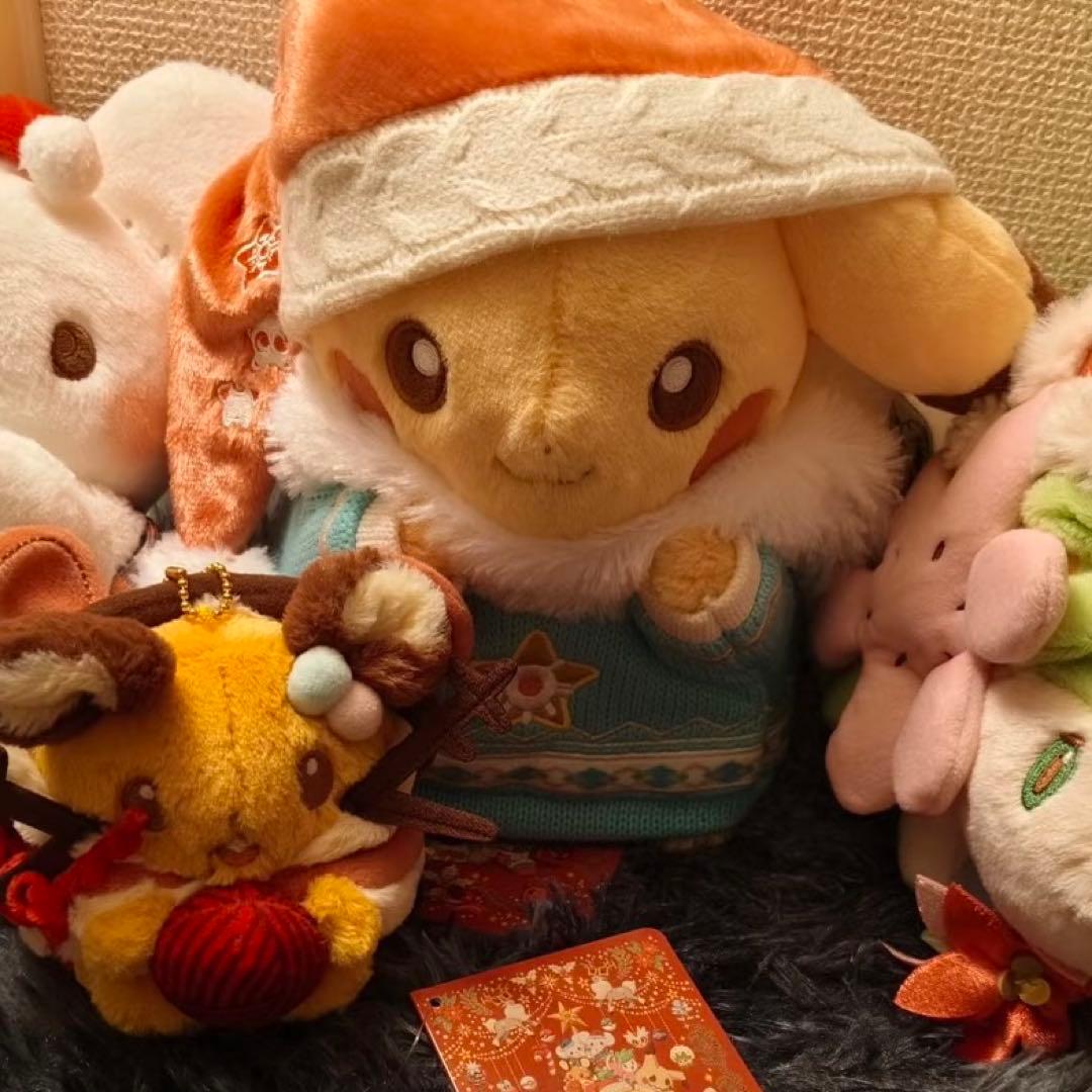 クリスマス ピカチュウ ぬいぐるみ 2024 タグ付き　ポケモンセンター