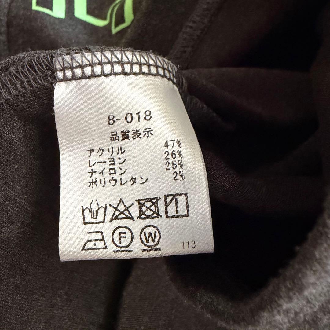 アルチビオ　総柄　モックネック　ハイネック　ゴルフウェア　グレー×グリーン　48