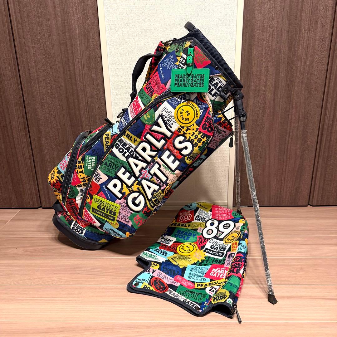 【希少】パーリーゲイツ キャディバッグ カラフルワッペン【極上品】