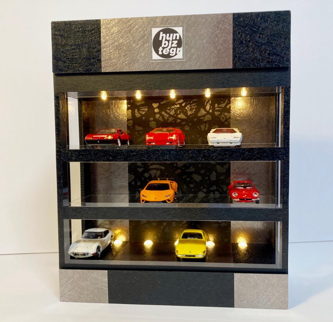 1/64展示仕様・BK&BS・3層式ディスプレーBOX/LED照明・ネオジオラマ