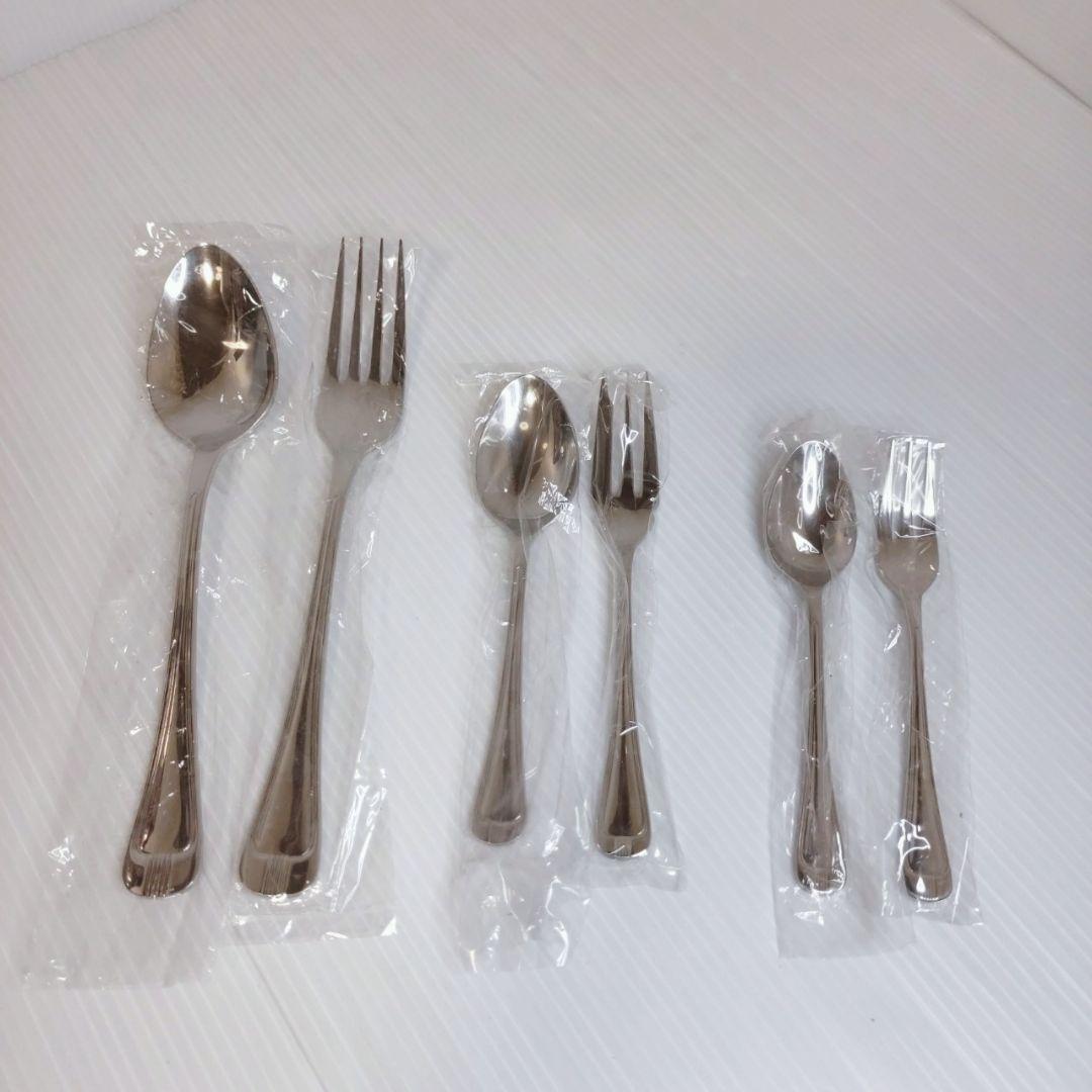 【未使用品】AZUMA 18-8 ステンレスカトラリーセット 50本