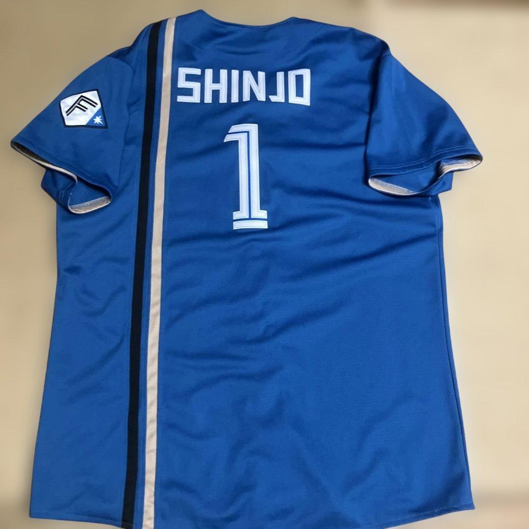 【刺繍 Lサイズ】日本ハムファイターズ　日ハム　新庄剛志 ユニフォーム ビジター